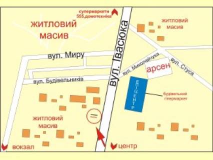 Билборд  в Ивано-Франковске, 3x6  Івасюка вул., 32, навпроти Епіцентр, до вул. Будівельників (Івана Павла II) схема