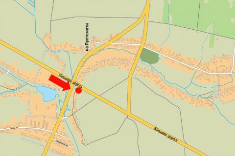 Билборд  в Львове, 3x6  Кільцева дорога, с. Сокільники, в бік Городоцької вул. схема