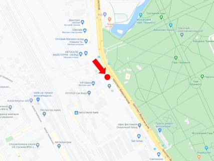 Билборд  в Киеве, 3x6  просп. Георгія Нарбута (Визволителів)., 15, біля супермаркетів "Фокстрот" і "Ельдорадо", в бік пр. Броварської схема