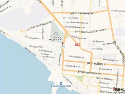 Ситилайт A в Бердянске Западный пр., спуск схема