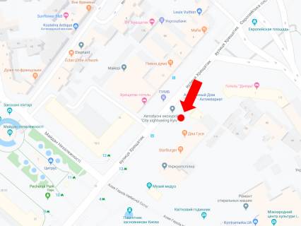 Ситилайт B в Киеве, 1.8x1.2  Хрещатик вул., 7/11, в бік Незалежності пл. схема