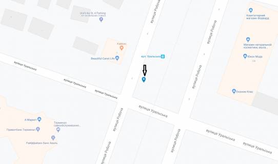 Билборд B в Днепр (Днепропетровск), 6х3  вул. Робоча, навпроти буд. №84 (розподілювач), на світлофорі, до центру схема