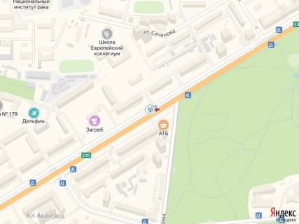 Скроллер A в Киеве просп. Голосіївський (40-річчя Жовтня). - Виставкова вул. (Полковника Потєхіна)., навпроти магазину АТБ, в сторону ВДНГ - 215283 схема