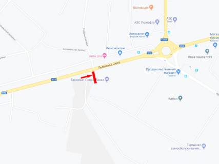 Билборд A в Хмельницком Львівське шосе, 500 м до кола, заводу Катіон схема