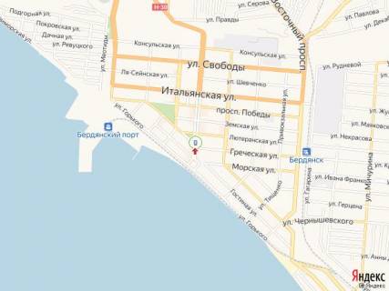 Ситилайт B в Бердянске Азовский пр., 51 - Греческая ул. схема