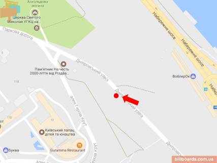 Сiтiлайт B у Києві Дніпровський спуск №1, в центр схема
