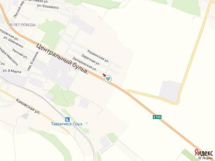 Билборд B в Васильевке Центральный бул., 343 км+250, из г. Харьков, в Симферополь, АЗС "WOG" схема