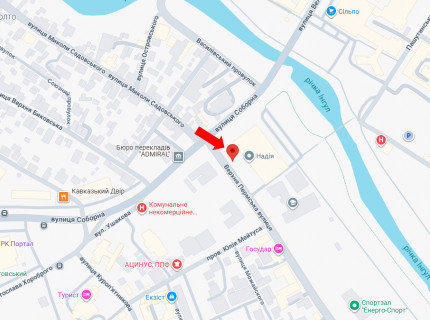 Ситилайт B в Кропивницкий (Кировоград), 1.8x1.2  Соборна вул. (50 років Жовтня). - Європейський пр. (колиш. Велика Пермська вул.), до Садова вул. схема