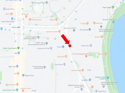 Билборд B в Киеве, 3x6  Володимира Івасюка пр. (колиш. пр. Героїв Сталінграда)., 22, в бік Героїв полку «Азов» вул. (Маршала Малиновського) схема