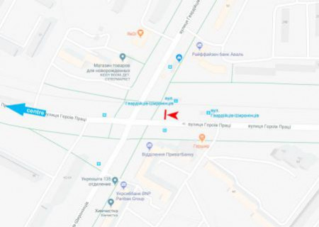 Призма A в Харькове, 3x6  Нескорених (кол. Героїв Праці) вул. - Гвардійців-Широнінців вул., 50/29, в центр - 666655 схема