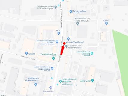Скроллер A в Киеве, 2.3x3.14  Довженка вул., 10 в сторону вул. Теліги - 470148 схема