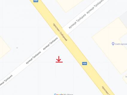 Билборд A в Запорожье, 6х3  Соборний просп. - Троїцька вул. схема