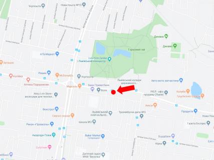Ситилайт B в Львове, 1.8x1.2  Володимира Великого вул. 35 ( "зуп." Володимира Великого "), в бік вул. Княгині Ольги схема