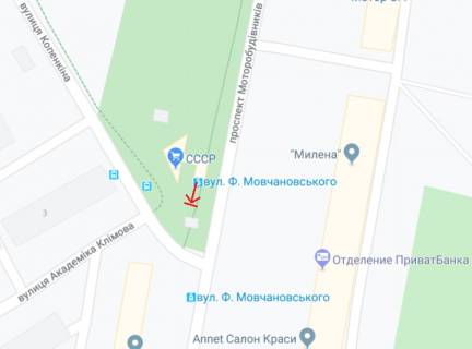 Билборд A в Запорожье, 6х3  Моторобудівників просп. - Копенкіна вул. схема