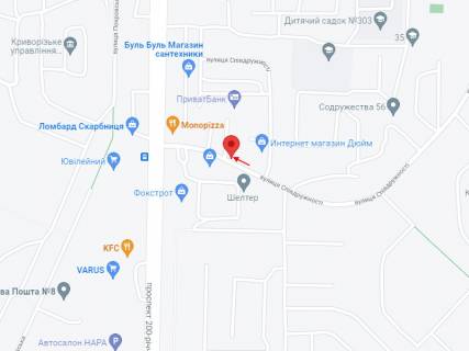 Билборд A в Кривом Роге, 3x6  Співдружності вул., 66 схема