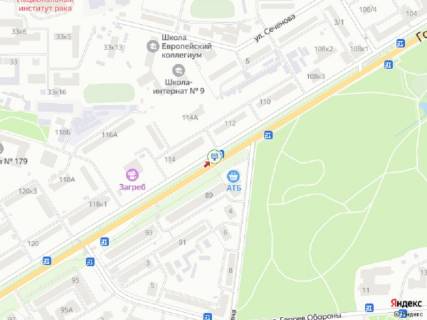 Скроллер B в Киеве просп. Голосіївський (40-річчя Жовтня). - Виставкова вул. (Полковника Потєхіна)., навпроти магазину АТБ, в сторону центру - 375405 схема