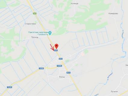 Билборд B в Ратном, 3x6  смт Ратне, в'їзд зі сторони Гірники схема