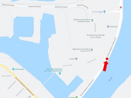 Призматрон, Призма  у Києві, 3x6  Набережно-Рибальська вул., 350м до Подільсько-Воскресенського мосту, в бік Оболоні - 445446 схема