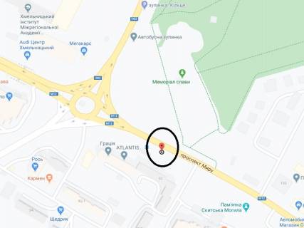 Билборд B в Хмельницком, 3х6  Старокостянтинівське шосе (круг) схема
