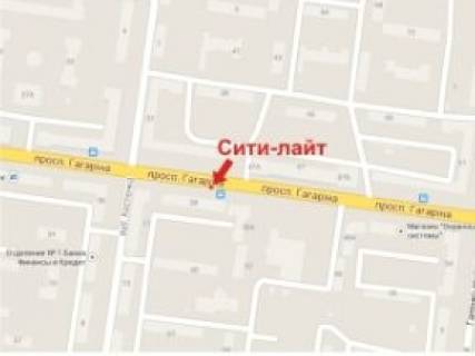 Сiтiлайт A у Кривому Розі, 1.8x1.2  Гагаріна пр., 38/2 схема