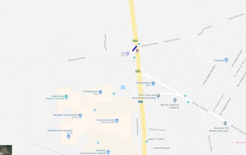 Билборд B в Киеве Міська вул. - Синьоозерна вул. схема