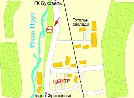 Билборд  в Яремче, 3x6  Свободи вул., біля санаторію "Карпати" (2) схема