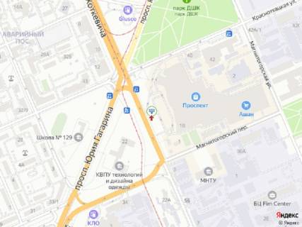 Видеоборд A у Києві Хоткевича вул. (колиш. Червоногвардійська) - просп. Леоніда Каденюка (Гагаріна)., 1, ТРЦ "Проспект", прайс за трансляцію ролика 10 сек 1вихід/90 сек, з 0:00 до 23:59 - 369038 схема