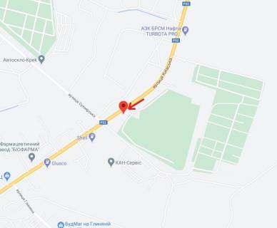 Билборд B в Белой Церкви, 3х6  Вул. Київська перехрестя з  вул. Сухоярською (в'їзд в місто) схема