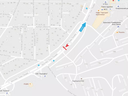 Билборд B в Харькове, 3x6  просп. Льва Ландау (50-річчя СРСР)., 67, з центру схема