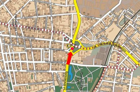 Призма  в Одессе, 3x6  Балківська вул. 54 / Грушевського вул., роздільник, до мосту, АЗС "Катрал", в бік Грушевського вул., права - 447660 схема