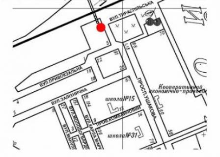 Билборд A в Херсоне Привокзальна пл., зупинка схема