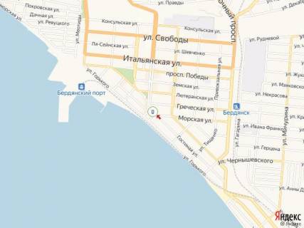 Ситилайт B в Бердянске Азовский пр. - Приморская пл., 3 - Морская ул., 5 схема