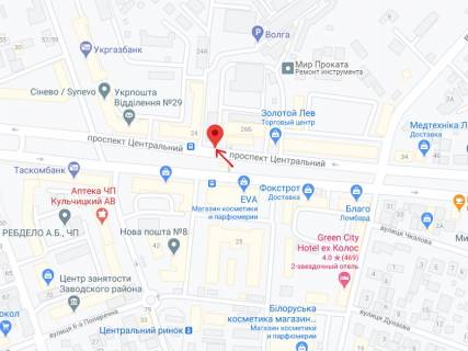Ситилайт A в Николаеве Центральний просп. (Леніна просп.)., 24/4 - Рюміна вул. схема