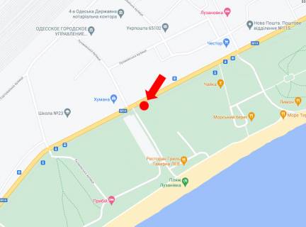 Билборд  в Одессе, 3x6  Миколаївська дорога, 289, біля автостоянки, парку "Лузановка", в центр (флажок) схема