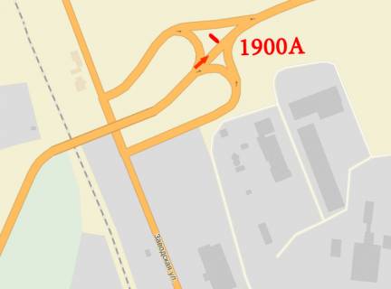 Билборд A в Северодонецке Будівельників шосе, в'їзд в місто схема