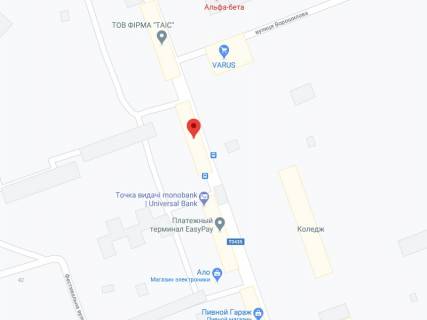 Видеоборд A в Марганце Лермонтова вул., 27, аптека "Мед Сервіс", №Дп048, прайс за ролик 10 сек 1 вихід/5 хвилин, з 8:00-22:00. Розрахунок для інших параметрів трансляції уточнюйте у менеджера. - 301443 схема