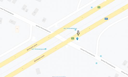 Билборд B в Днепр (Днепропетровск) Донецьке шосе - Незламна (Петрозаводська) вул., на світлофорі схема