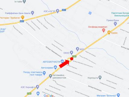 Билборд  в Мелитополе, 3x6  Хмельницького пр. / Калініна вул., кільце, південний в''їзд в місто схема