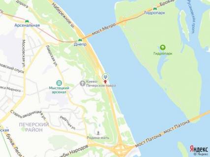 Скроллер A в Киеве Набережне шосе, 500м після Наводницького парку, до мосту Метро - 294500 схема