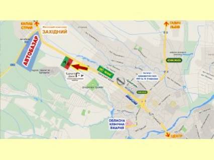 Билборд  в Ивано-Франковске, 3x6  Калуське шосе, автобазар, (4) схема