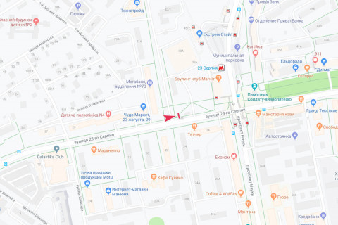 Призма B в Харькове, 3x6  23 Серпня вул., 33а - Низова вул., в центр - 667088 схема