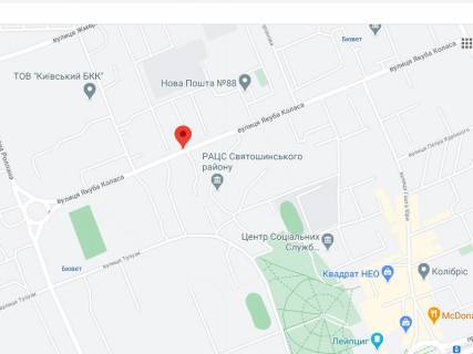 Нестандарт A в Киеве Коласа вул., 7, зупинка "Хлібозавод №12", монтаж+демонтаж оплачується окремо. Вартість уточнюйте у менеджера. схема