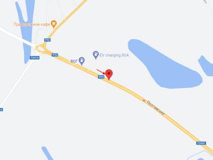 Билборд B в Лобойківці, 6х3  Н-31, км 41+200 (праворуч), Шосе Полтавське, рух на Дніпро, за АЗК ВОГ, за рзв'язкою на с. Єлизаветівка (м. Кам'янське), с. Лобойківка схема