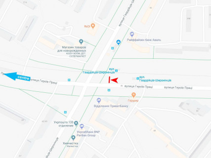 Призма A в Харькове, 3x6  Нескорених (кол. Героїв Праці) вул. - Гвардійців-Широнінців вул., 50/29, в центр - 667258 схема