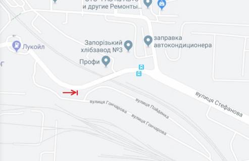 Білборд, Бігборд (Борд)  A у Запоріжжі, 6х3  Українська вул. - Стефанова вул. схема