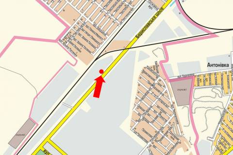 Билборд B в Херсоне, 3x6  Бериславське шосе, біля ГЗС, з центру схема