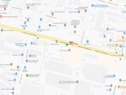 Билборд B в Киеве просп. Берестейський (Перемоги), 49/2 схема