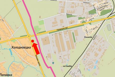 Билборд  в Львове, 3x6  Кільцева дорога / Городоцька вул., біля супермаркетів "METRO", "Епіцентр" схема
