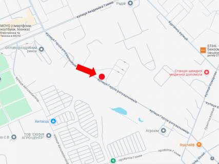 Билборд B в Кропивницкий (Кировоград), 3x6  Героїв Рятівників вул., в сторону Любомира Гузара вул. (Комарова) схема