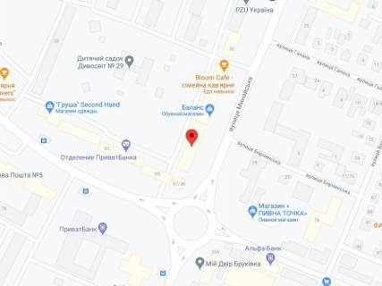 Видеоборд A у Ужгороді Минайская вул., 34, аптека "Мед Сервіс", №Л032, прайс за ролик 10 сек 1 вихід/5 хвилин, з 8:00-22:00. Розрахунок для інших параметрів трансляції уточнюйте у менеджера. - 301567 схема